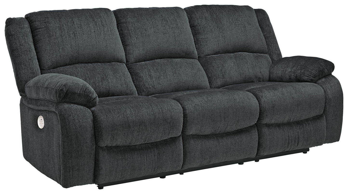 Draycoll - Slate - Reclining Power Sofa - Fabric - Forward Furniture