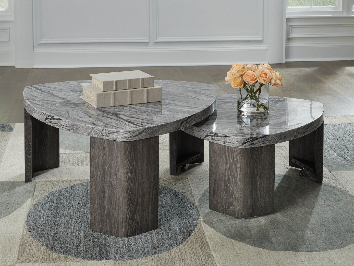 Surmour - Gray / Brown - Stacked Cocktail Table - Forward Furniture
