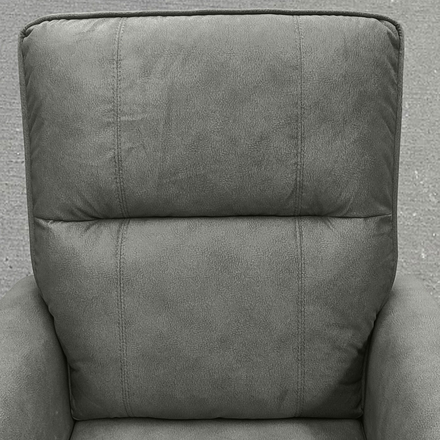 Power Recliner Chair, Dyed Fabric (Like Leathaire) Upholstered Recliner Chair with USB Ports, Footrest, Grey