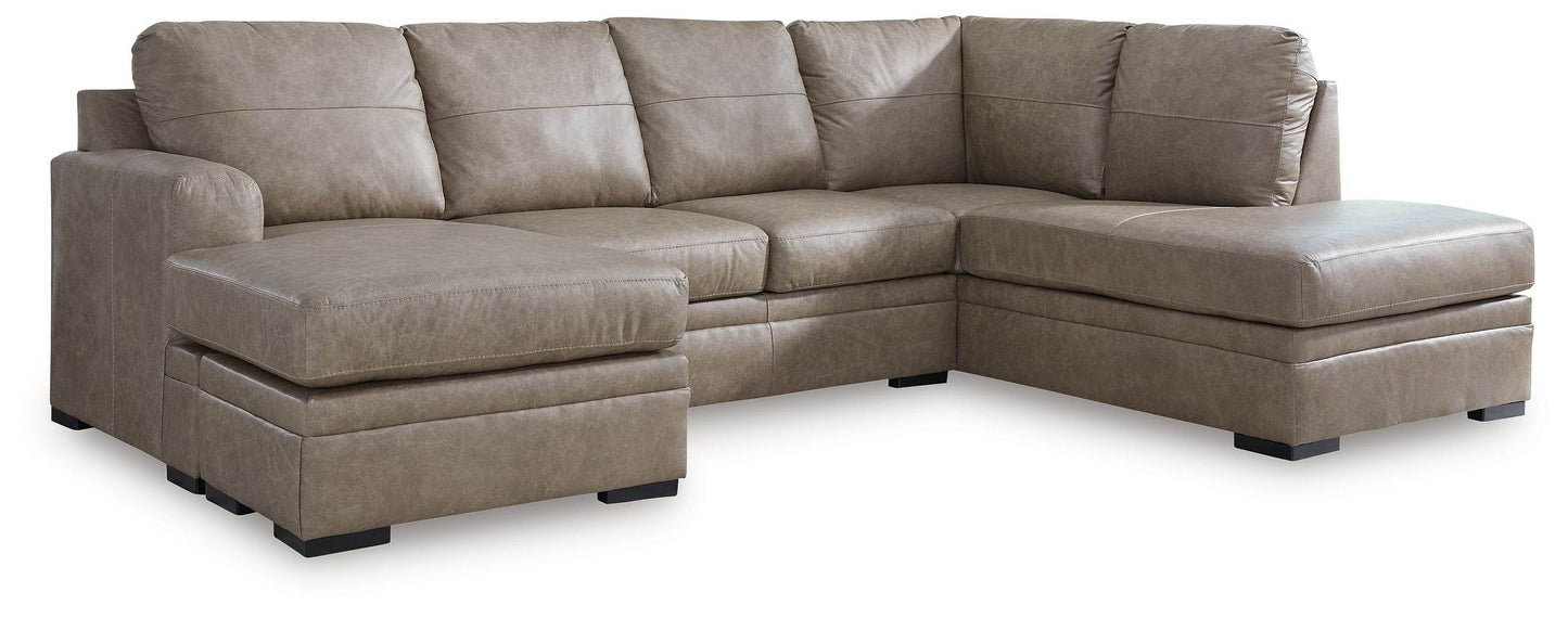 Amuleto - Desert - 2-Piece Sectional With Raf Corner Chaise - Leather Match - Forward Furniture
