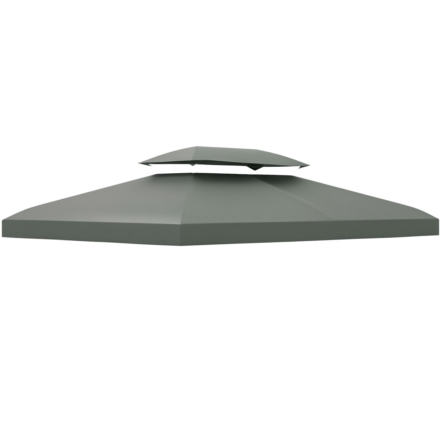 13' x 10' Gazebo Replacement Canopy 2 Tier Top UV Cover Pavilion Garden Patio Outdoor, Deep Grey (TOP ONLY)