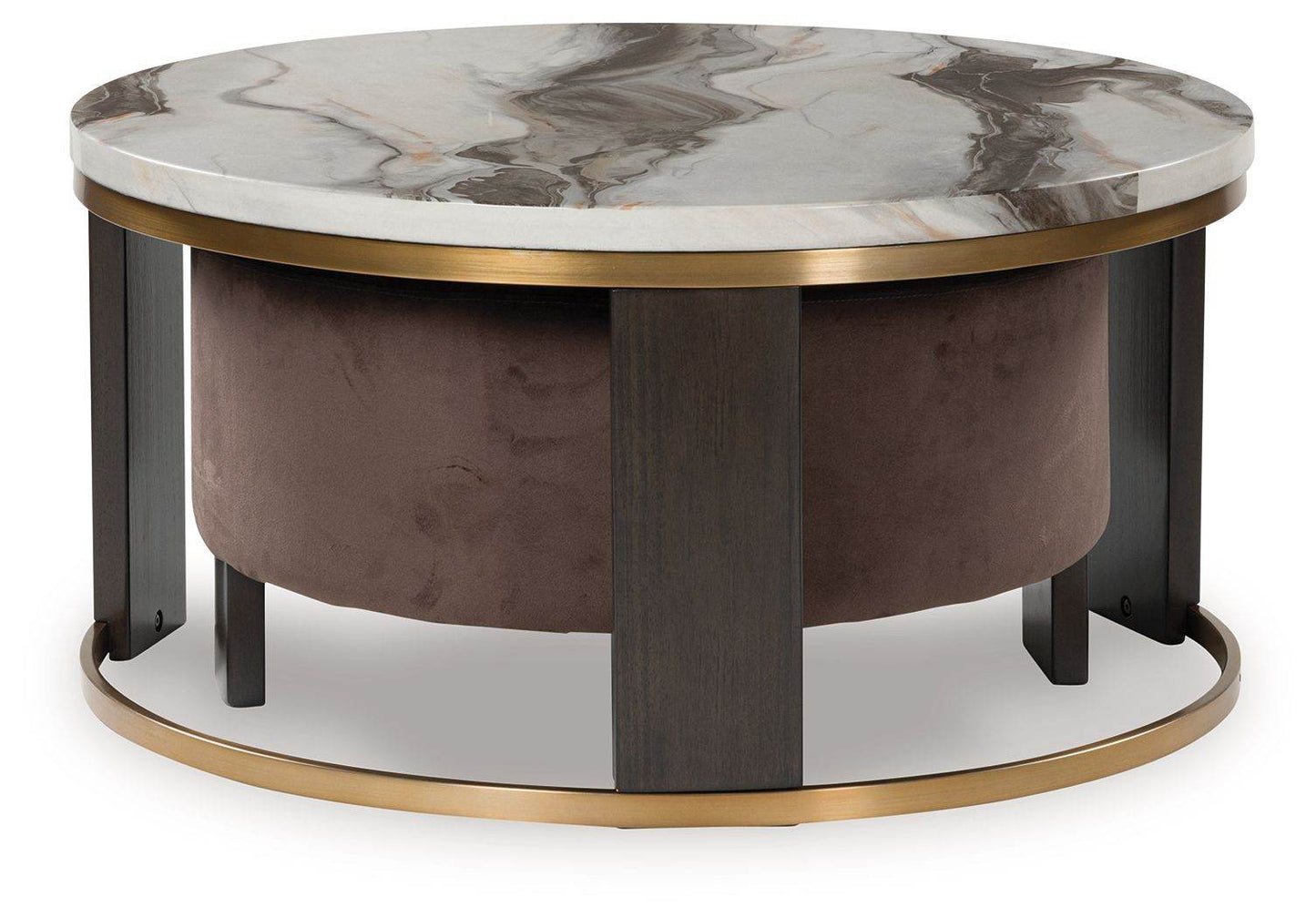 Jazmore - Brown / Brass Finish - Nesting Cocktail Tables (Set of 2) - Forward Furniture