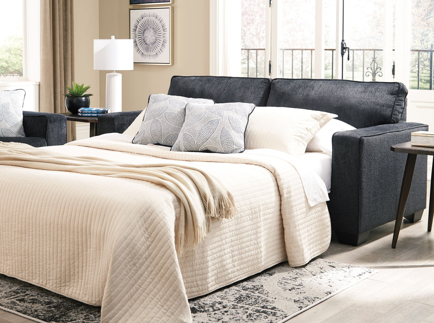 Altari - Queen Sofa Sleeper - Fabric - Slate