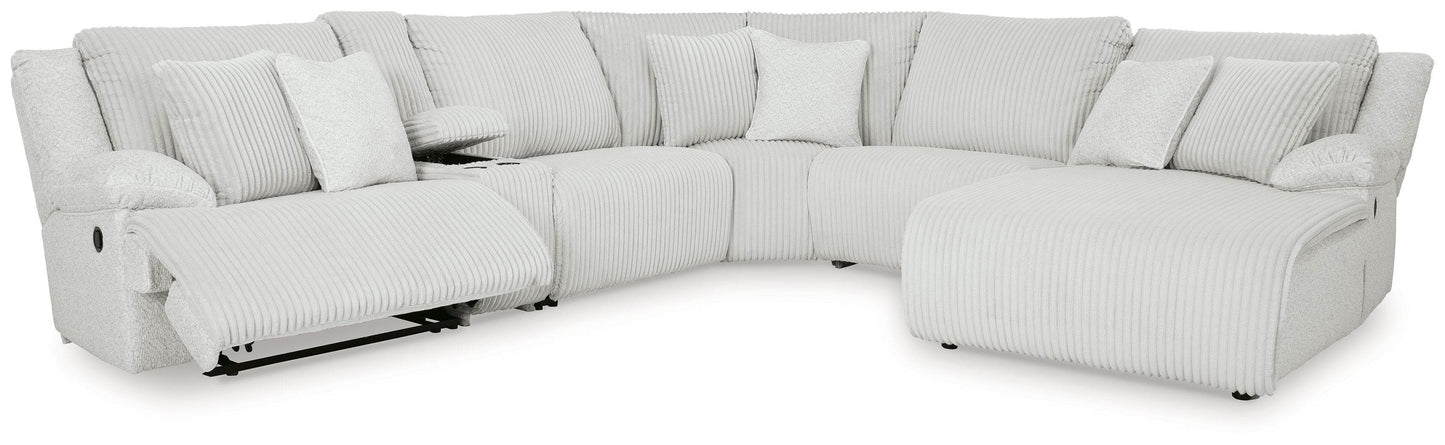 Top Tier - Alloy - 6-Piece Reclining Sectional With Raf Chaise - Fabric - Forward Furniture