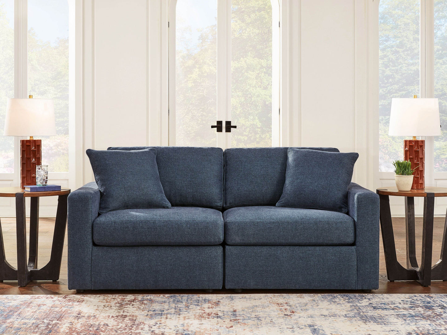 Modmax - Ink - 2-Piece Sectional Loveseat - Fabric - Forward Furniture