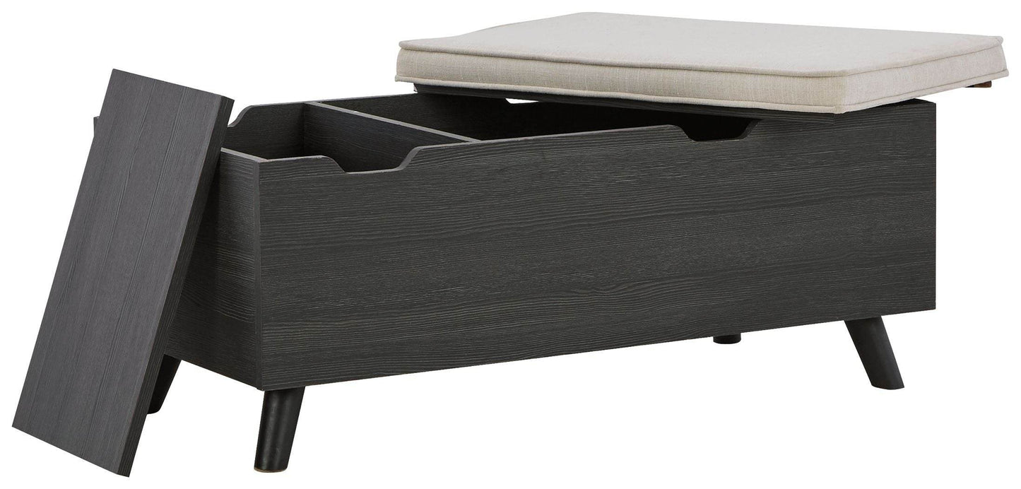 Yarlow - Dark Gray - Storage Bench - Forward Furniture