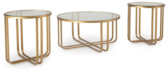 Milloton - Gold - Occasional Table Set (Set of 3) - Forward Furniture