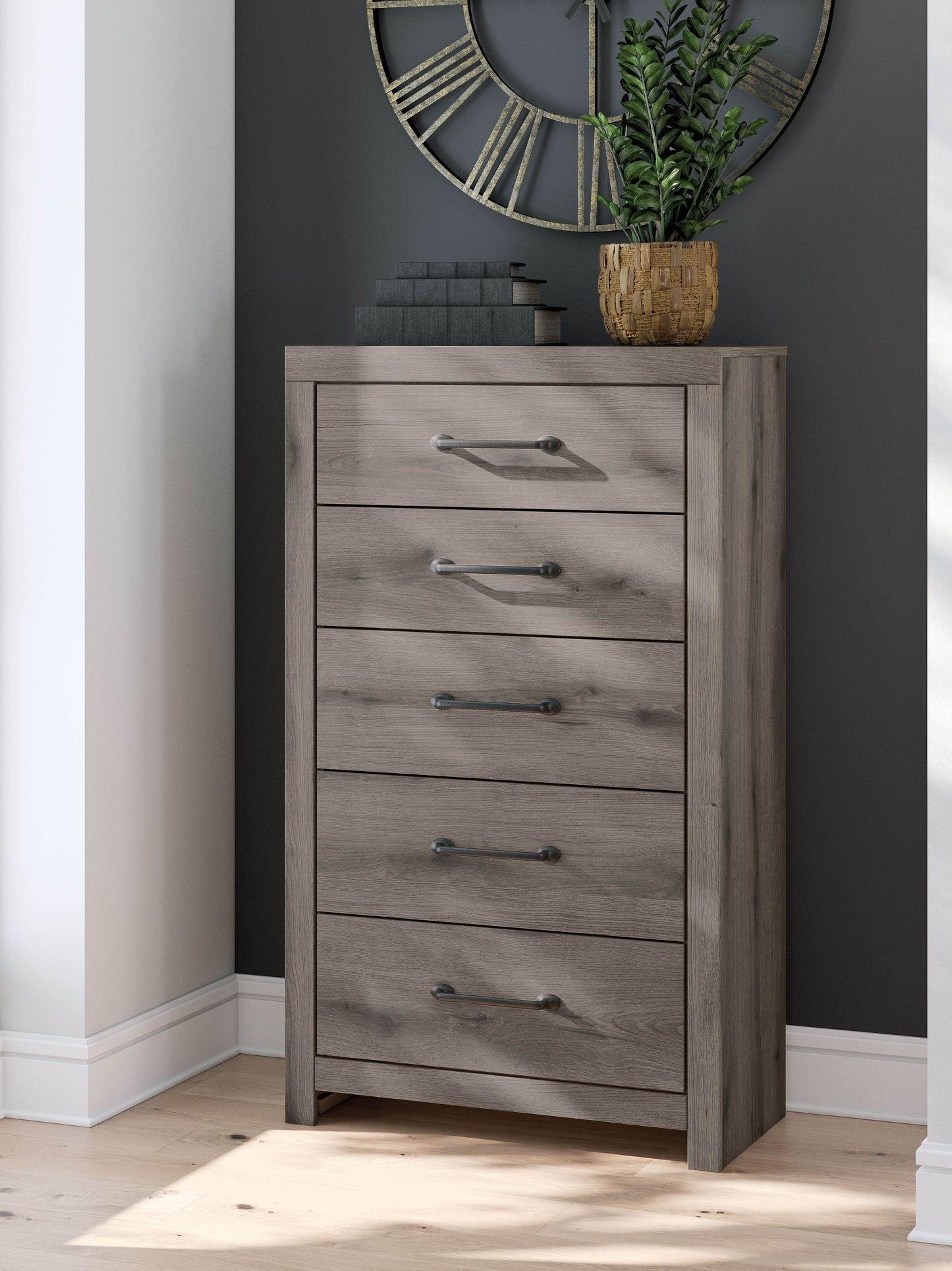 Graystorm - Brown Gray - Five Drawer Chest - Forward Furniture