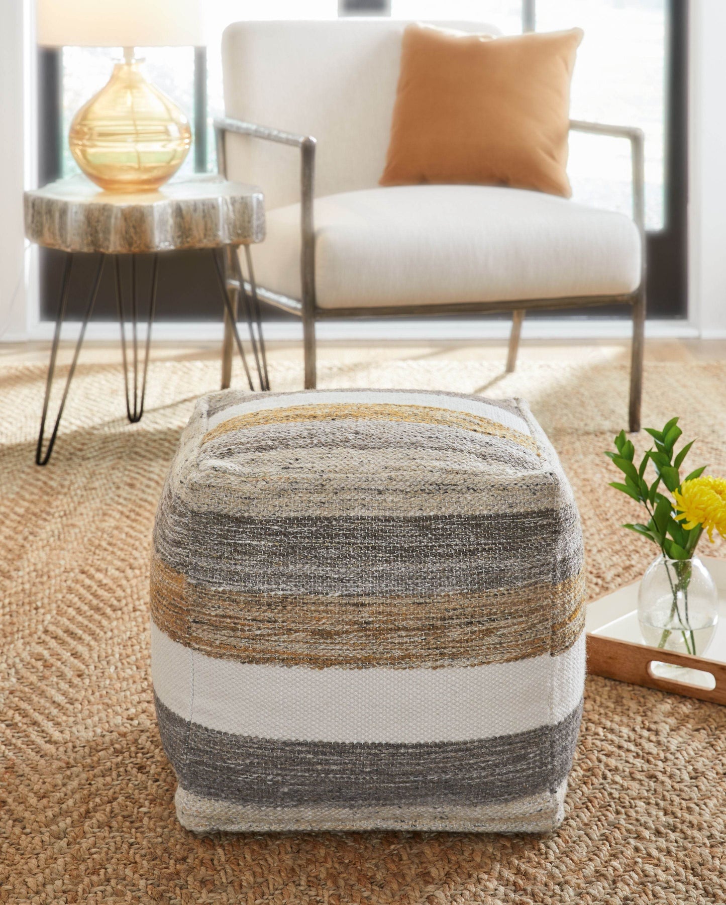 Josalind - Multi - Pouf - Forward Furniture