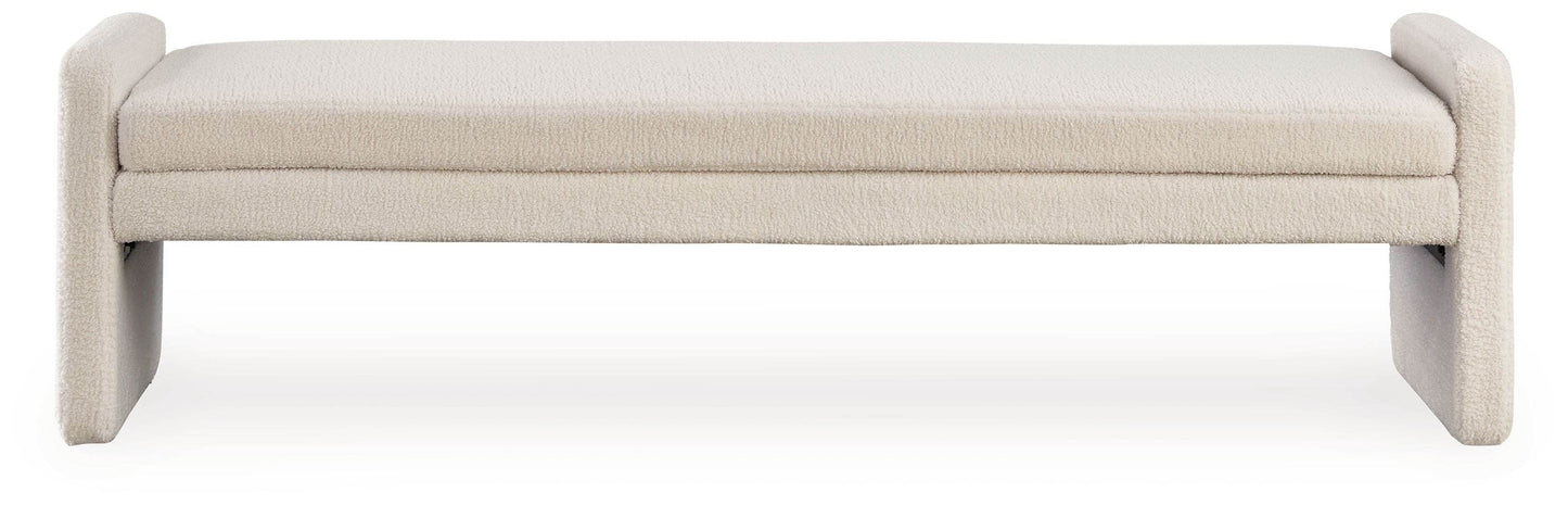 Lembertson - Ecru - Accent Bench - Forward Furniture