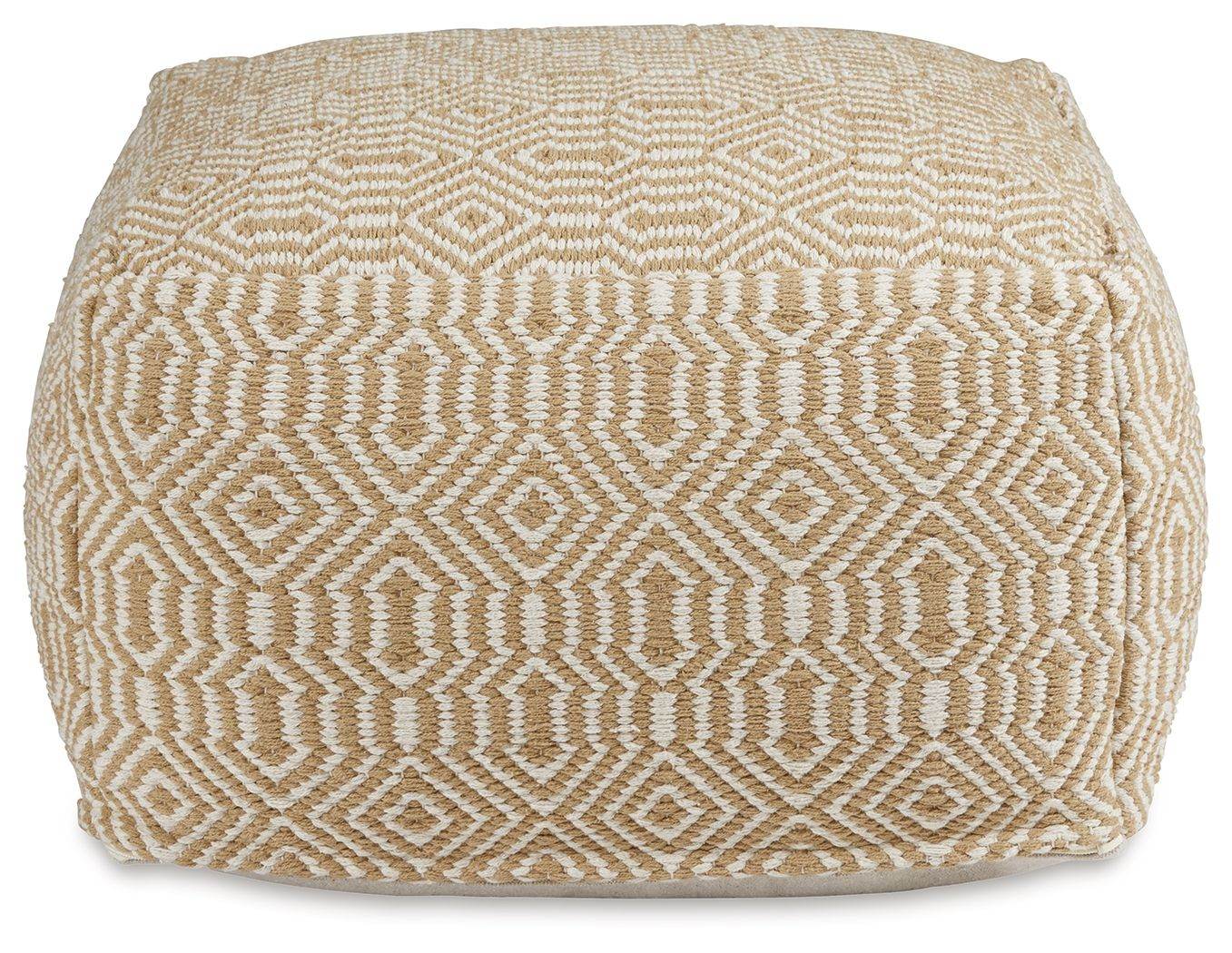 Adamont - Tan / Ivory - Pouf - Forward Furniture