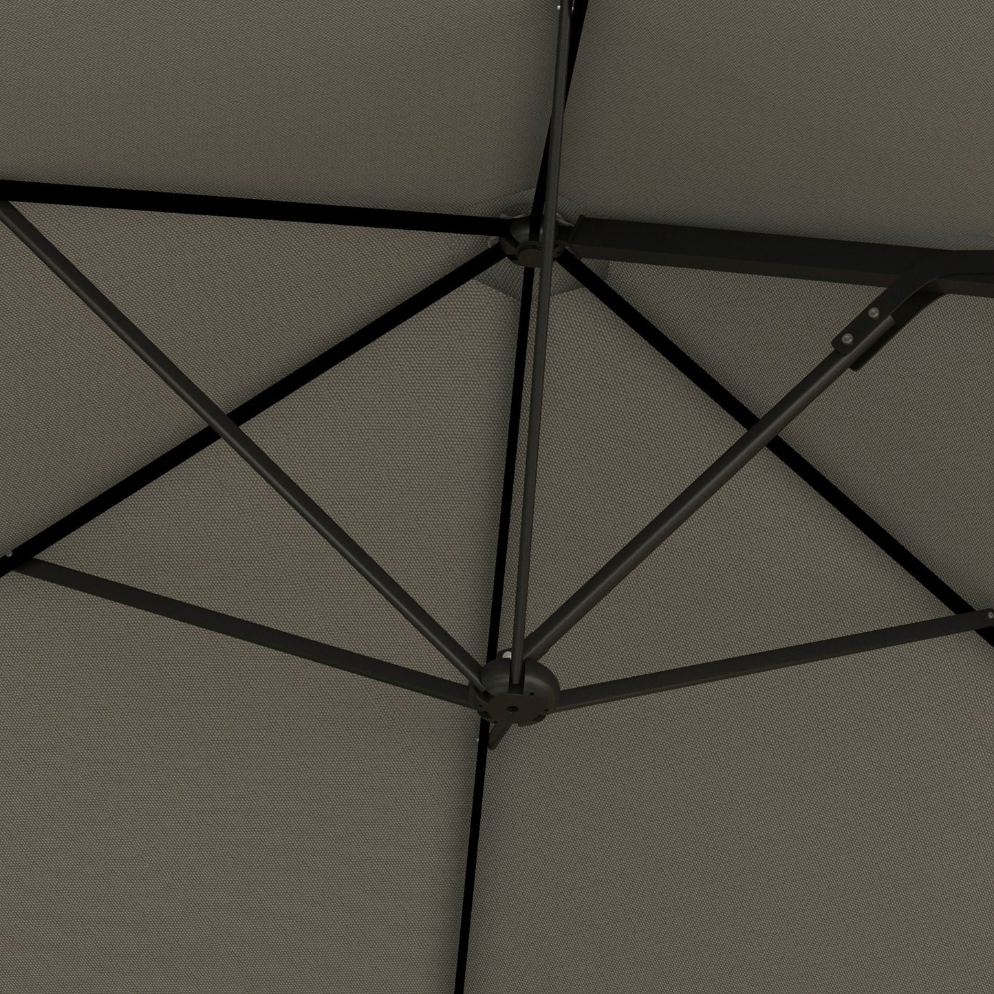 8.5FT Light Grey Roma Cantilever Parasol with Cross Base