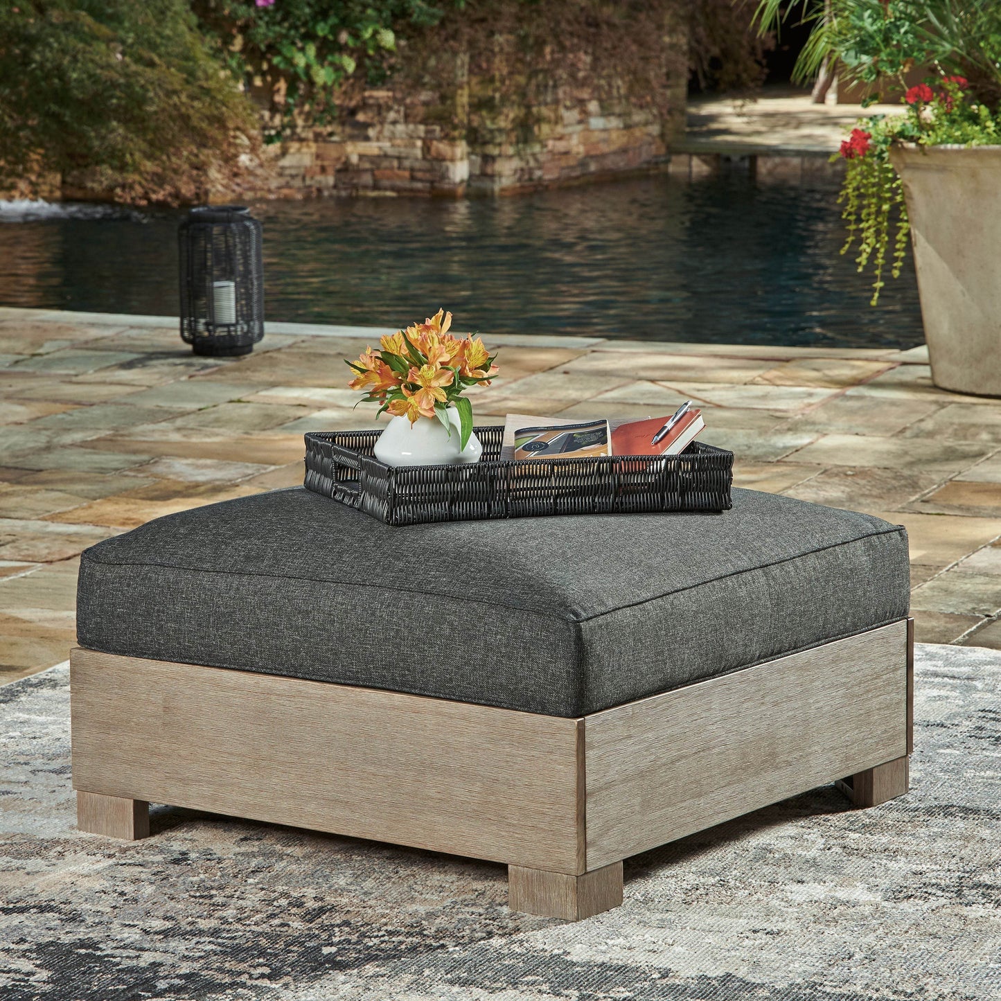 Citrine Park - Brown - Ottoman With Cushion - Forward Furniture