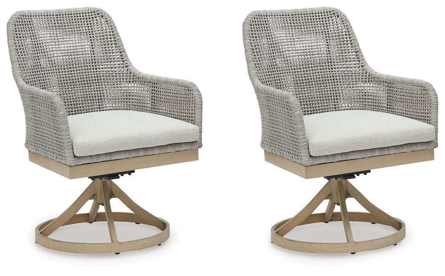 Seton Creek - Gray - Swivel Chair With Cushion (Set of 2) - Forward Furniture