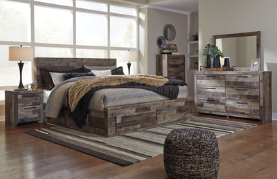 10 Pc. Bed, Dresser, Mirror, Chest, 2 Nightstands