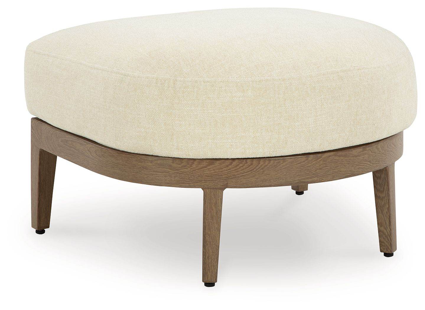 Serene Bay - Dark Brown / White - Ottoman With Cushion - Forward Furniture