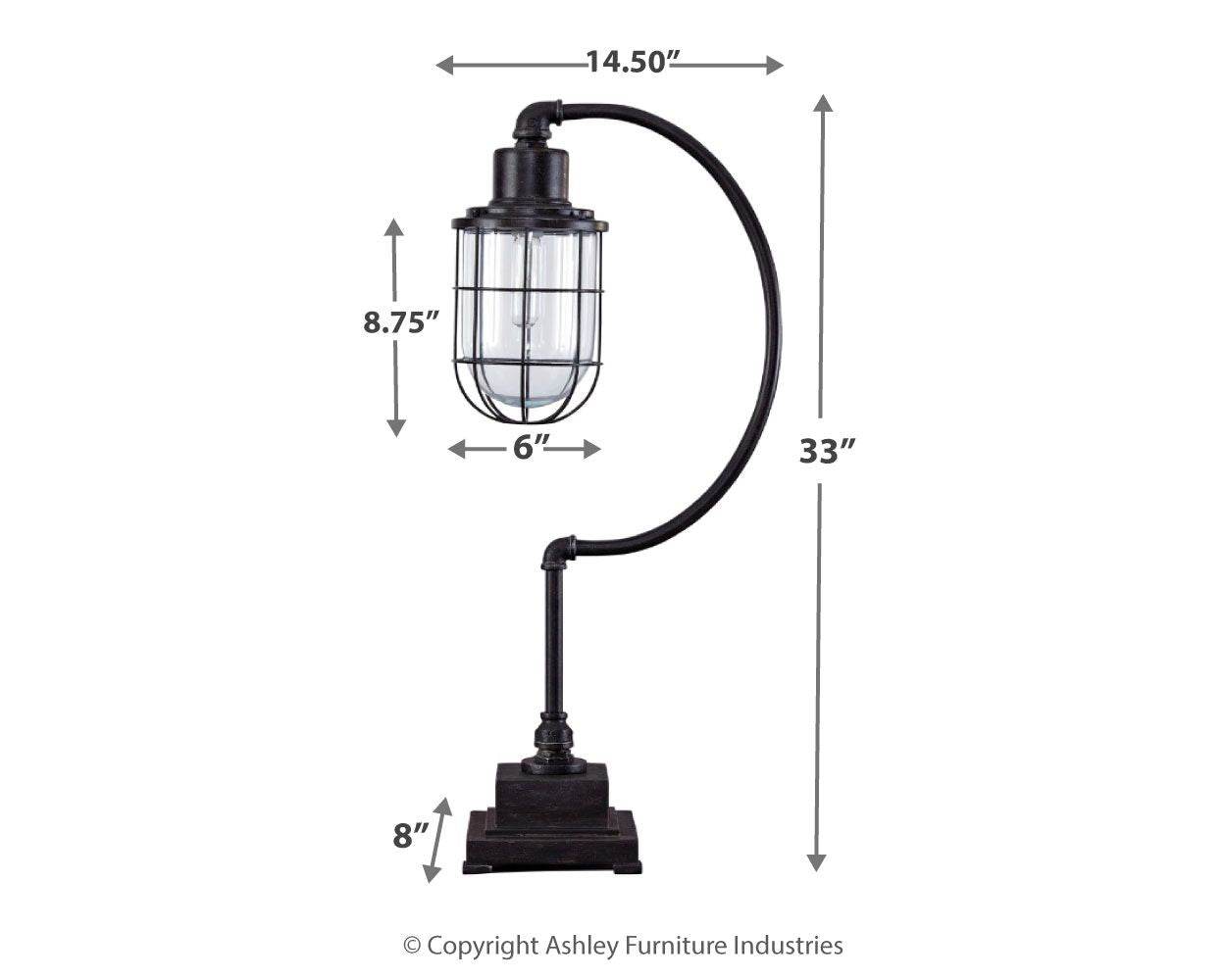 Jae - Antique Black - Metal Desk Lamp - Forward Furniture