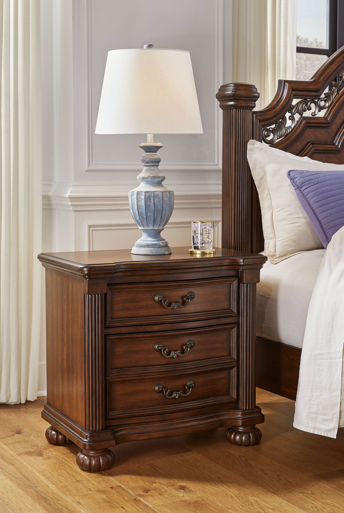 Lavinton - Brown - Three Drawer Night Stand - Forward Furniture