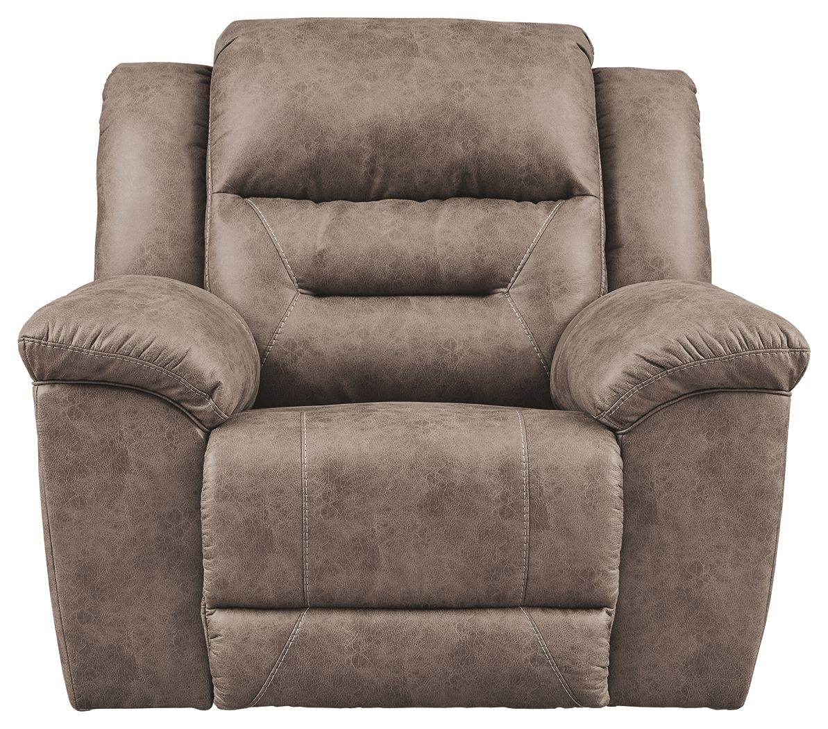 Stoneland - Fossil - Rocker Recliner - Faux Leather - Forward Furniture