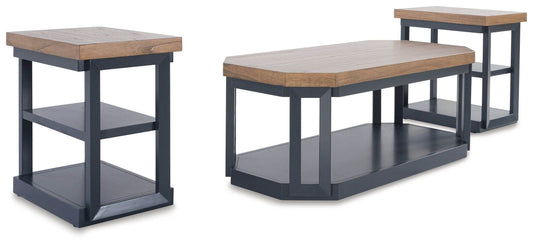 Landocken - Brown / Blue - Occasional Table Set (Set of 3) - Forward Furniture