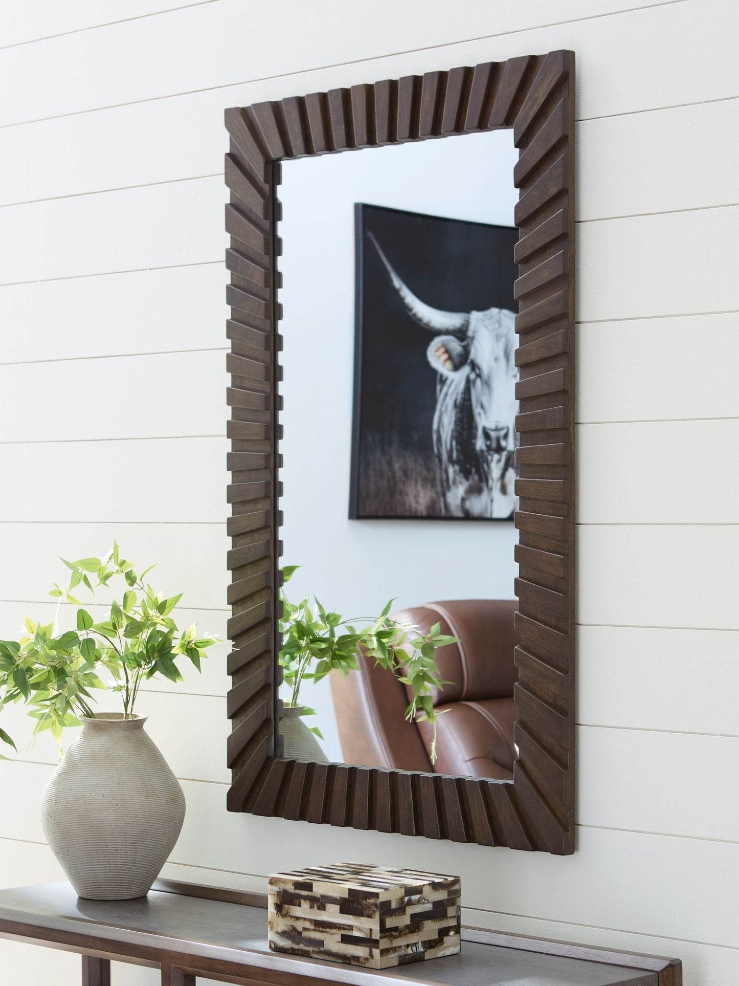 Advin - Dark Brown - Accent Mirror - Forward Furniture
