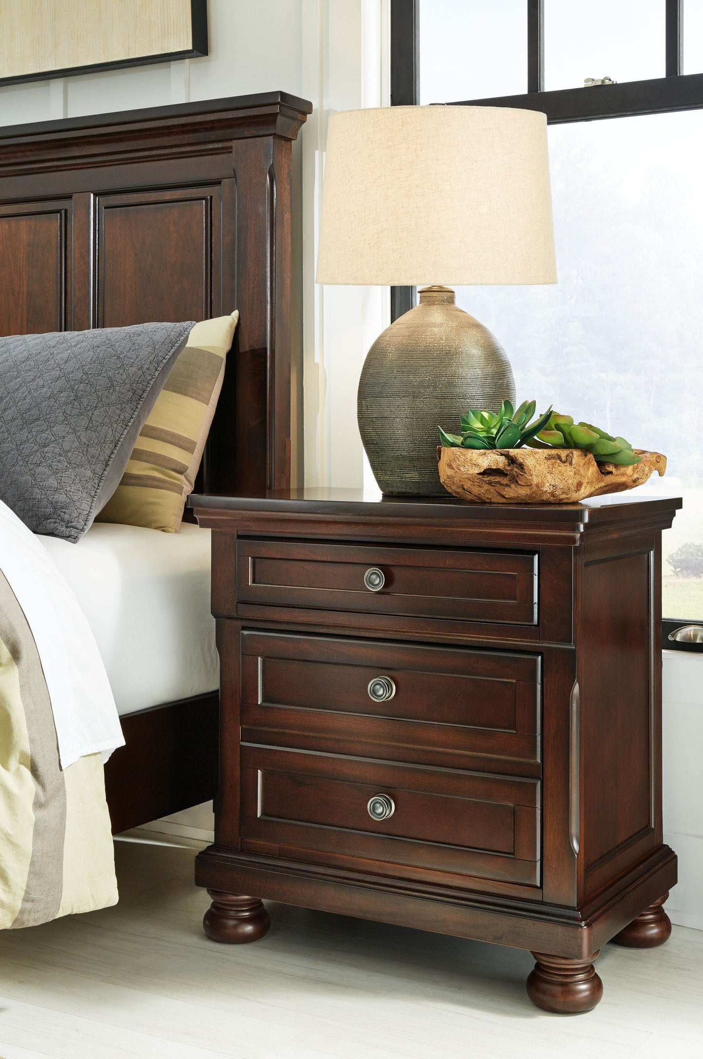 Porter - Dark Brown - Two Drawer Night Stand - Forward Furniture