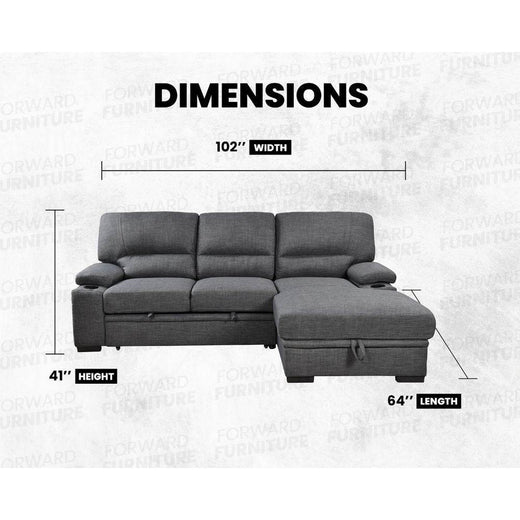 Porter Sleeper Sectional with Cup Holders