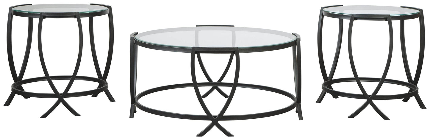 Tarrin - Black - Occasional Table Set (Set of 3) - Forward Furniture