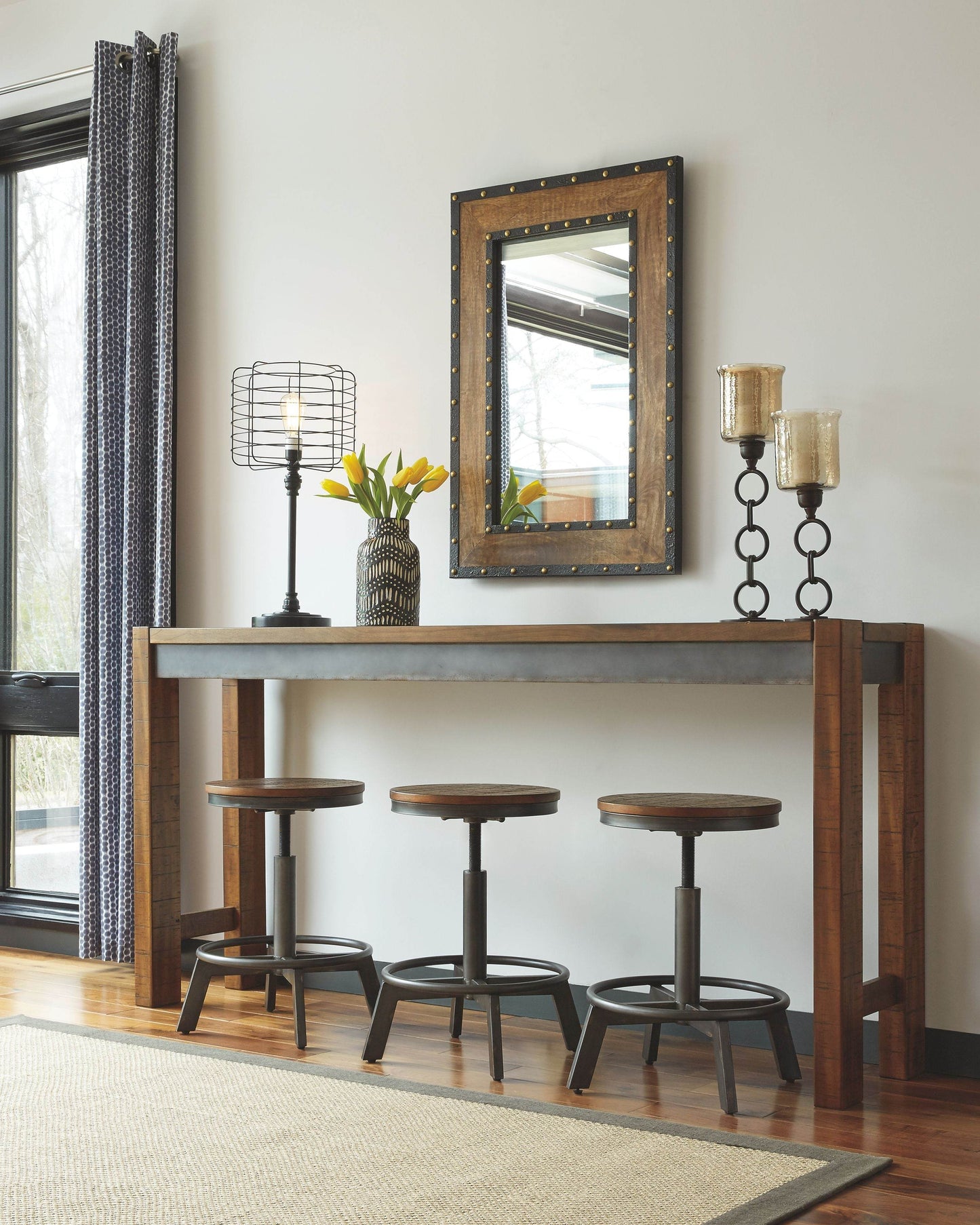 Torjin - Dark Brown - Long Counter Table - Forward Furniture