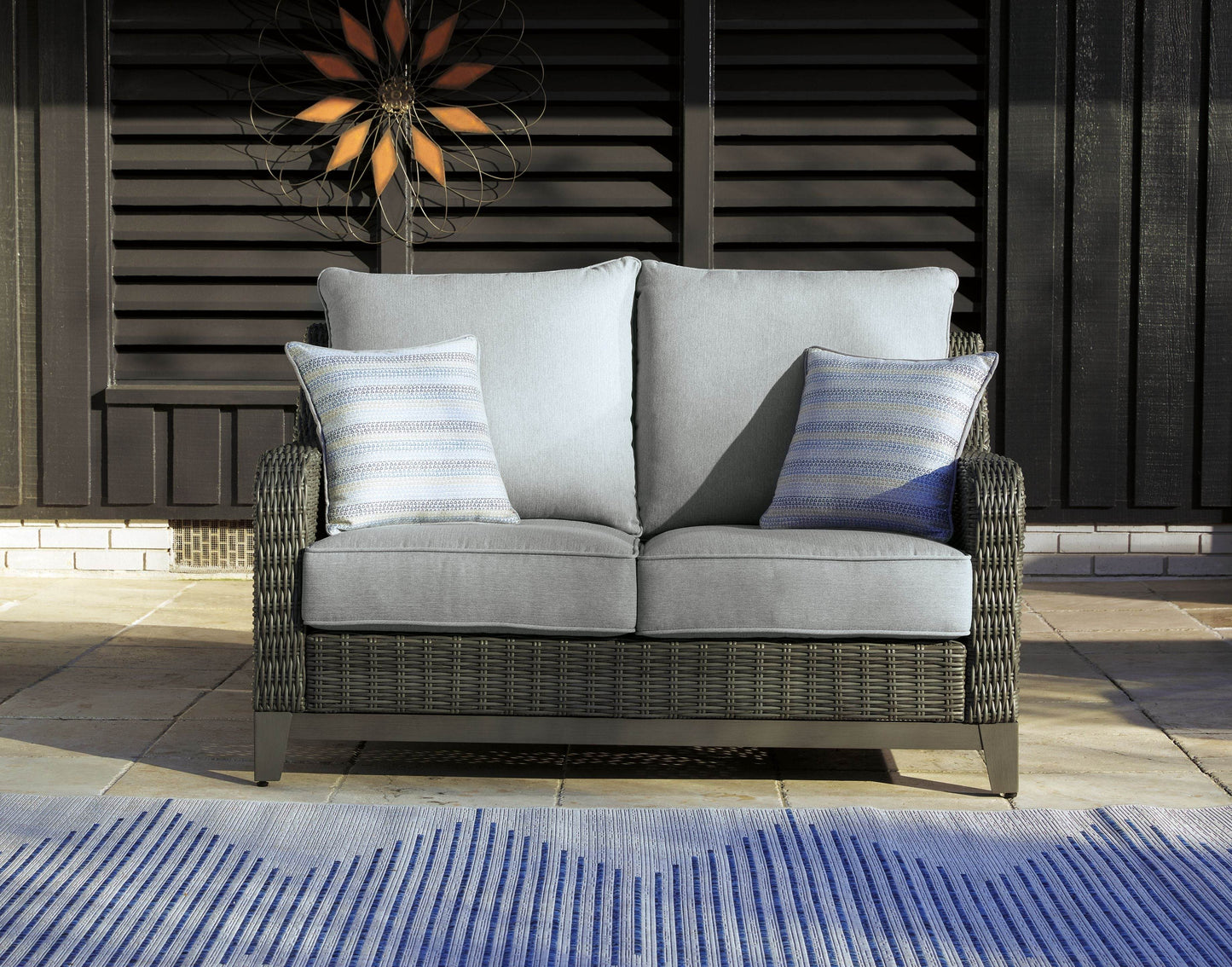 Elite Park - Gray - Loveseat w/Cushion - Forward Furniture