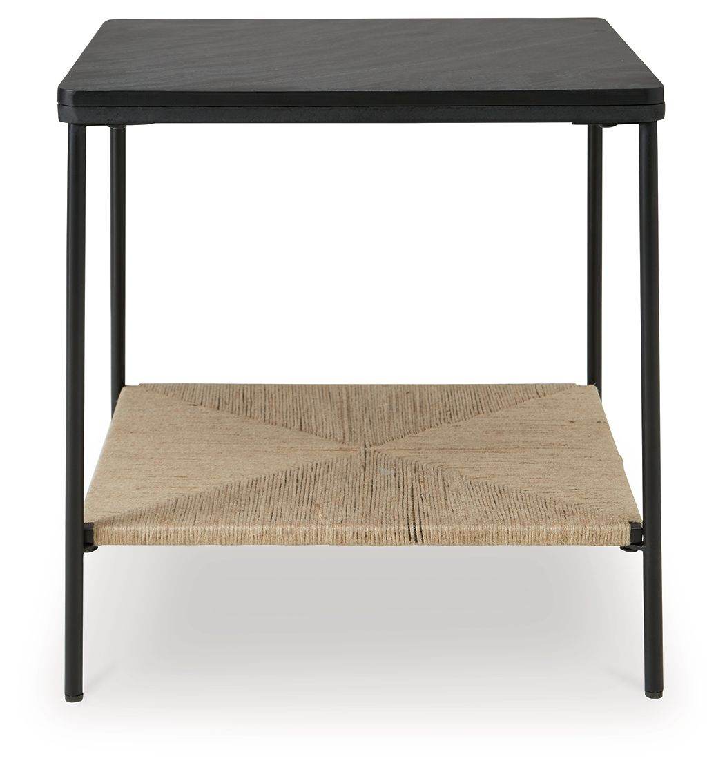Minrich - Black / Natural - Accent Table - Forward Furniture