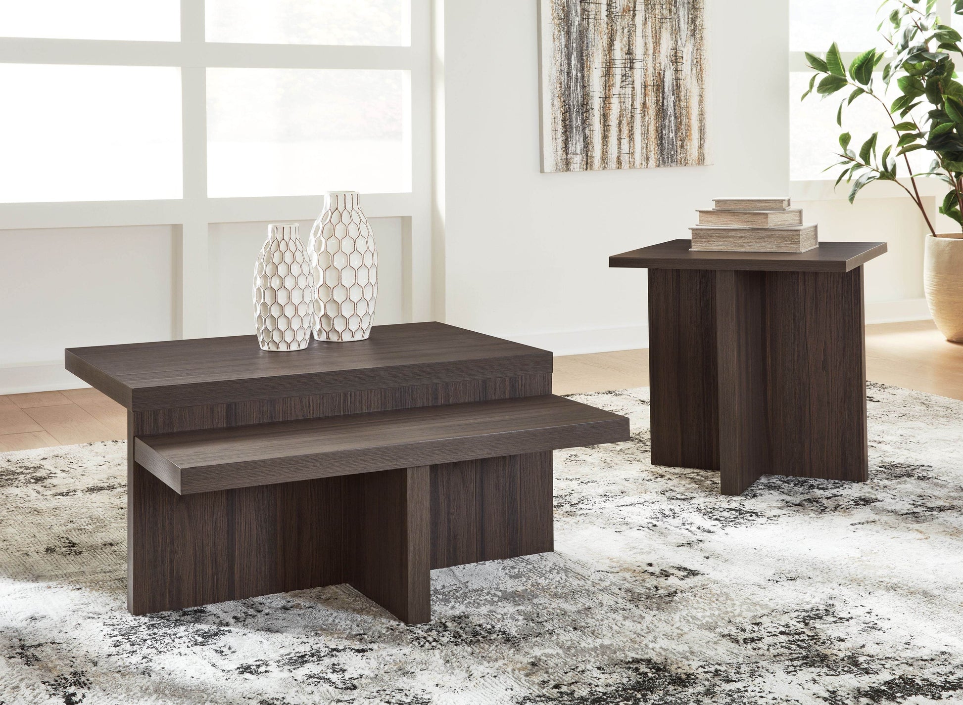 Zendex - Brown - Occasional Table Set (Set of 2) - Forward Furniture