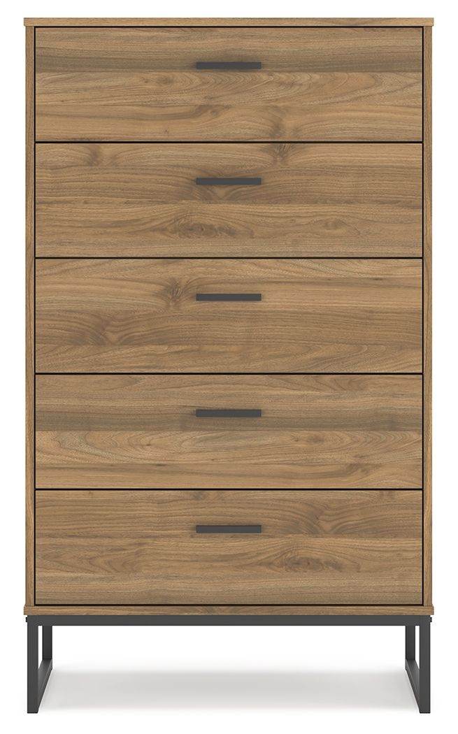 Deanlow - Honey - Five Drawer Chest - Forward Furniture