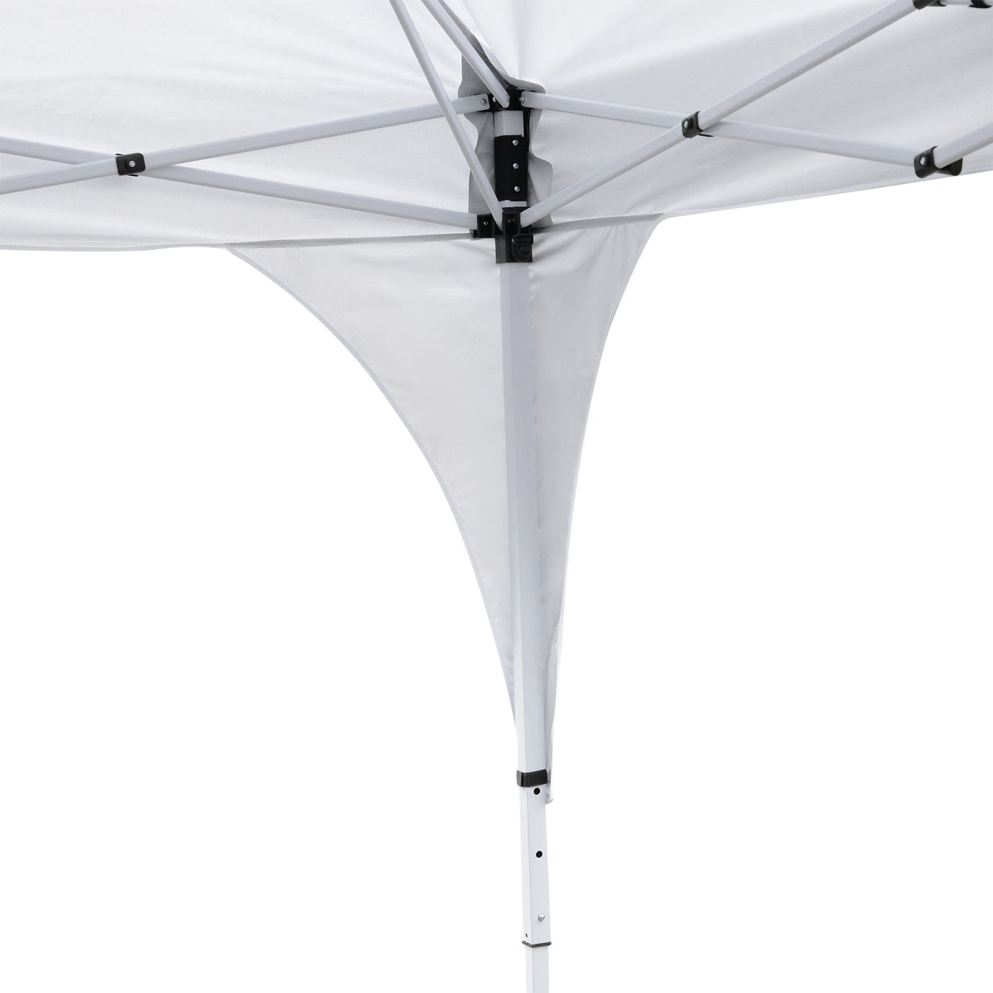 10'x10' Pop Up Canopy, Easy Set Up Party Tent with 2 Tier Vented Roof and Carrying Bag for Outdoor, Garden, Camping, White