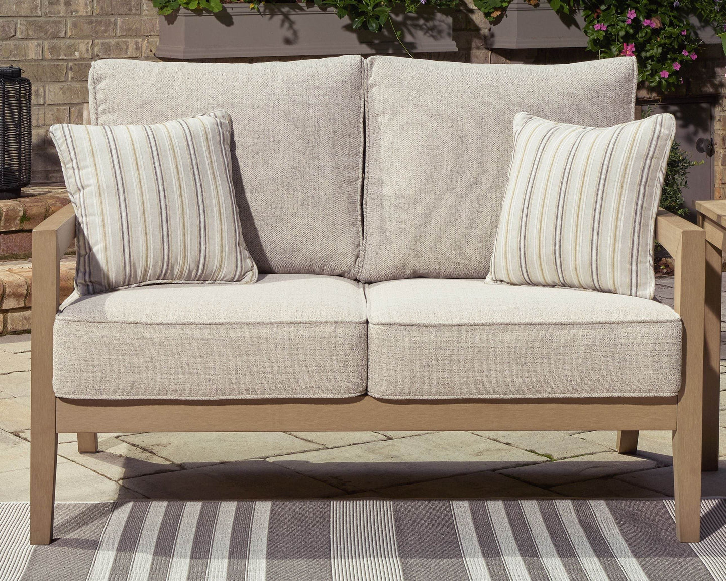 Hallow Creek - Driftwood - Loveseat With Cushion - Forward Furniture