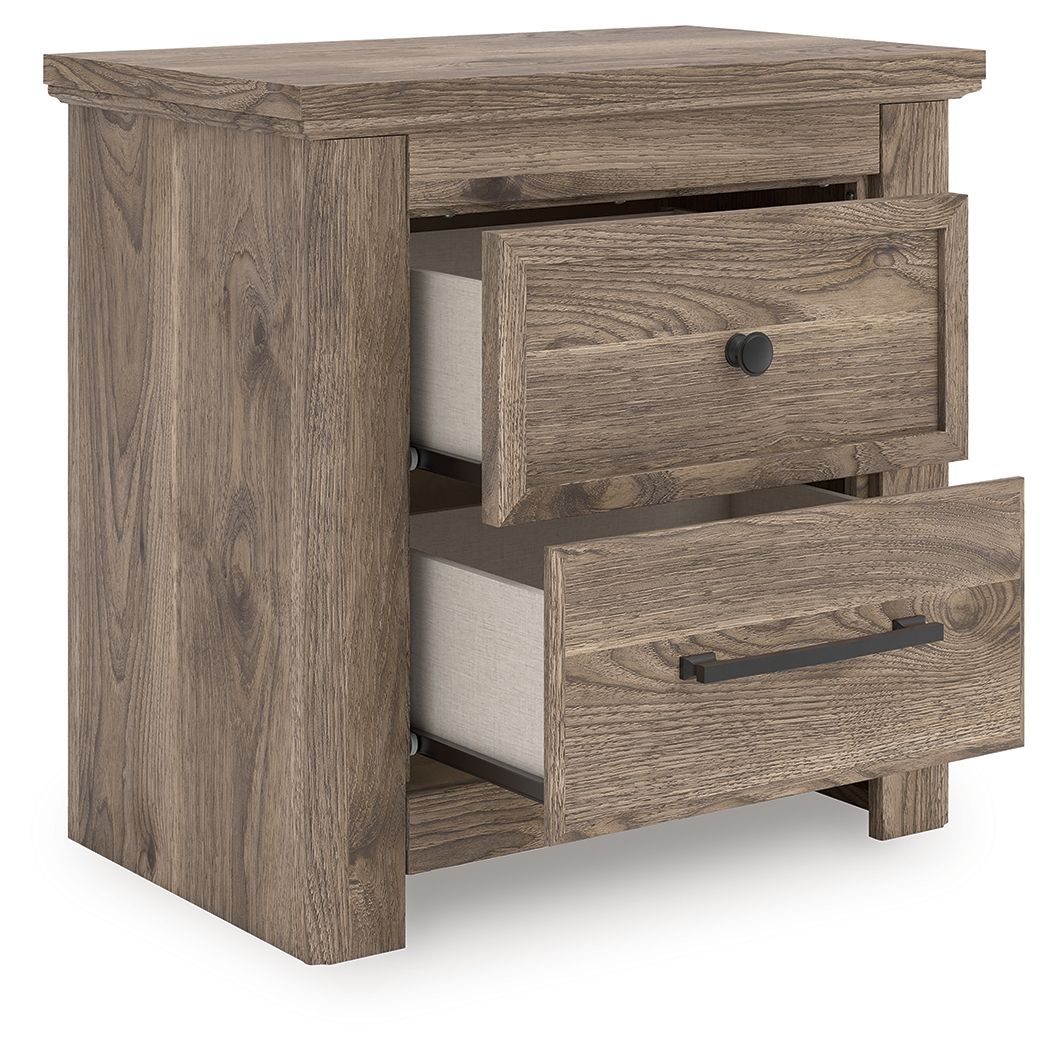 Rusticott - Two Drawer Night Stand - Brown
