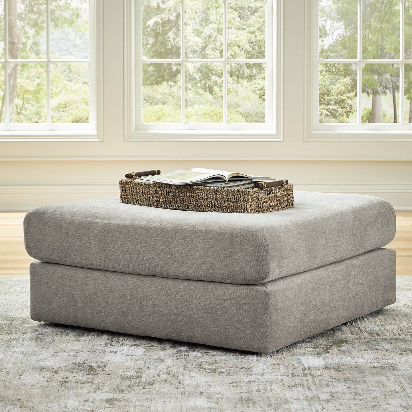Avaliyah - Ash - Oversized Accent Ottoman - Forward Furniture