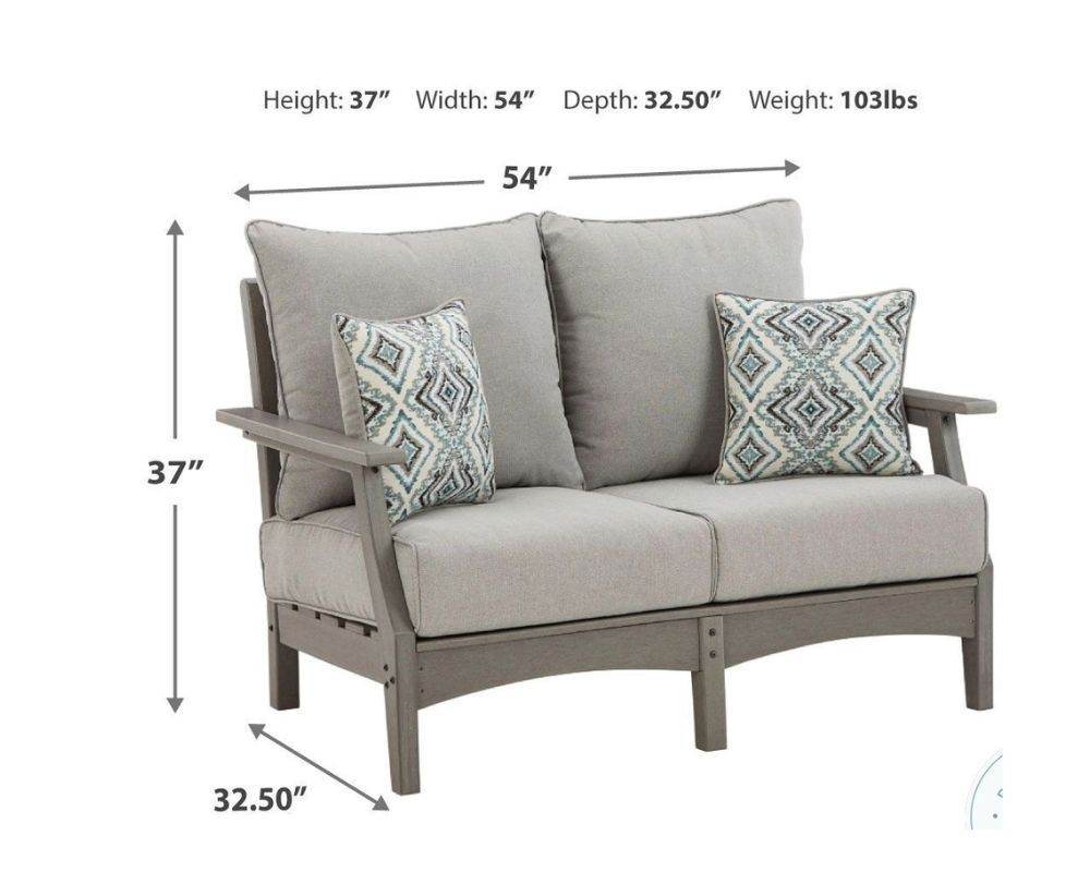 Visola - Gray - Loveseat w/Cushion - Forward Furniture