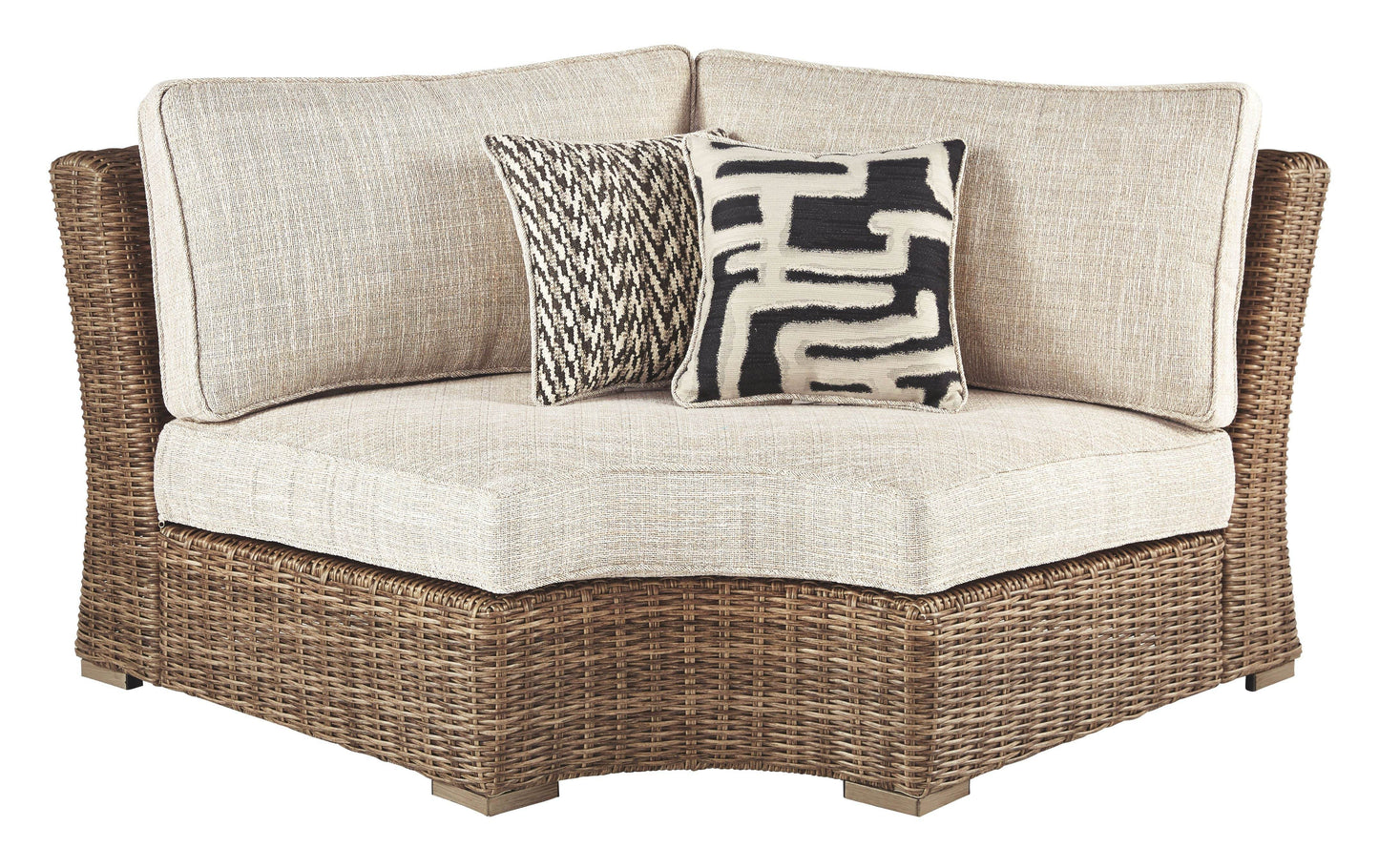 Beachcroft - Beige - Curved Corner Chair w/Cushion - Forward Furniture