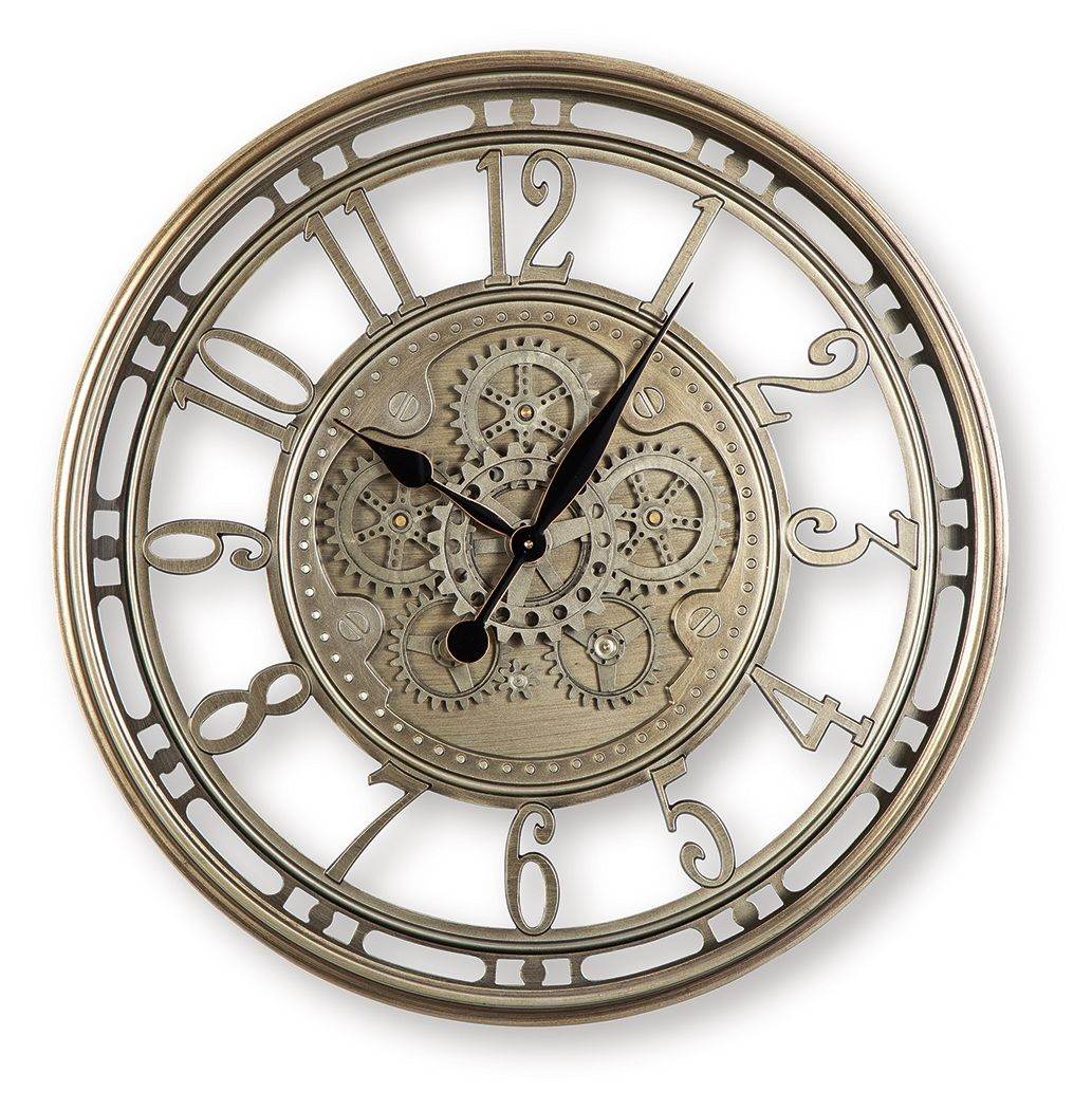 Gilover - Champagne Finish - Wall Clock - Forward Furniture