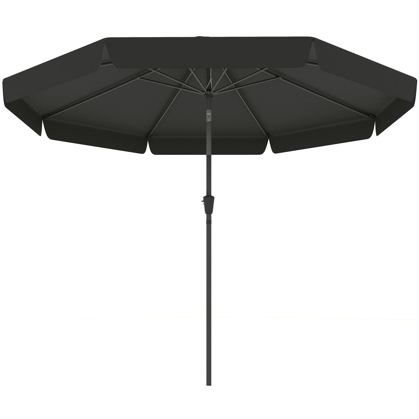 8.5 ft Outdoor Market Table Umbrella, Round Patio Umbrella with Tilt and Crank for Garden, Backyard, Deck, Black
