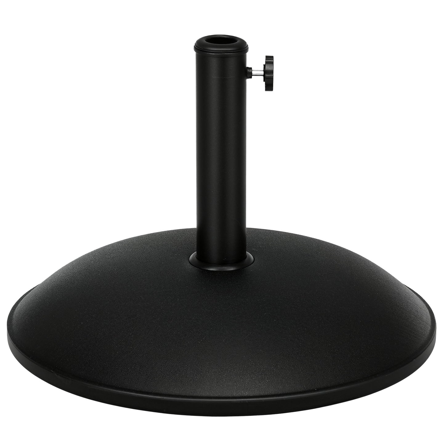 44 lbs Cement Round Umbrella Base Holder 19" Heavy Duty Parasol Stand for Patio, Outdoor, Backyard, Black