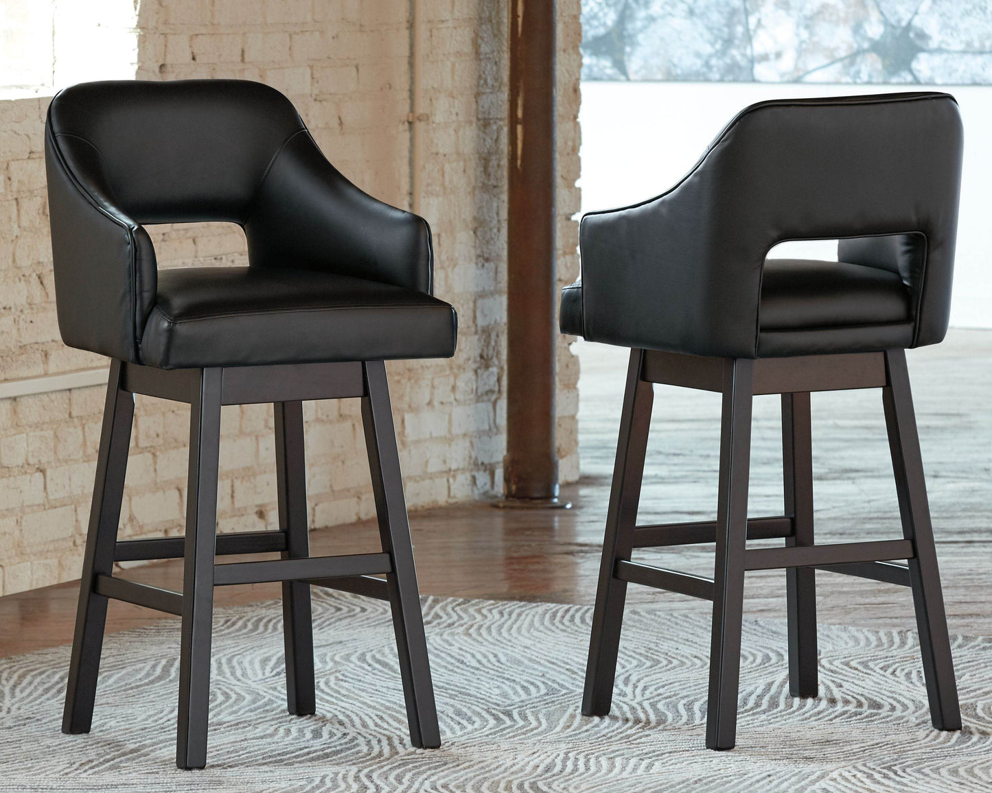 Tallenger - Upholstered Swivel Barstool (Set of 2) - Forward Furniture