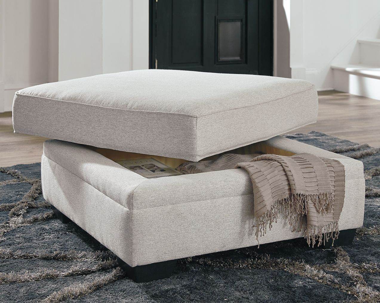 Dellara - Chalk - Ottoman With Storage - Forward Furniture