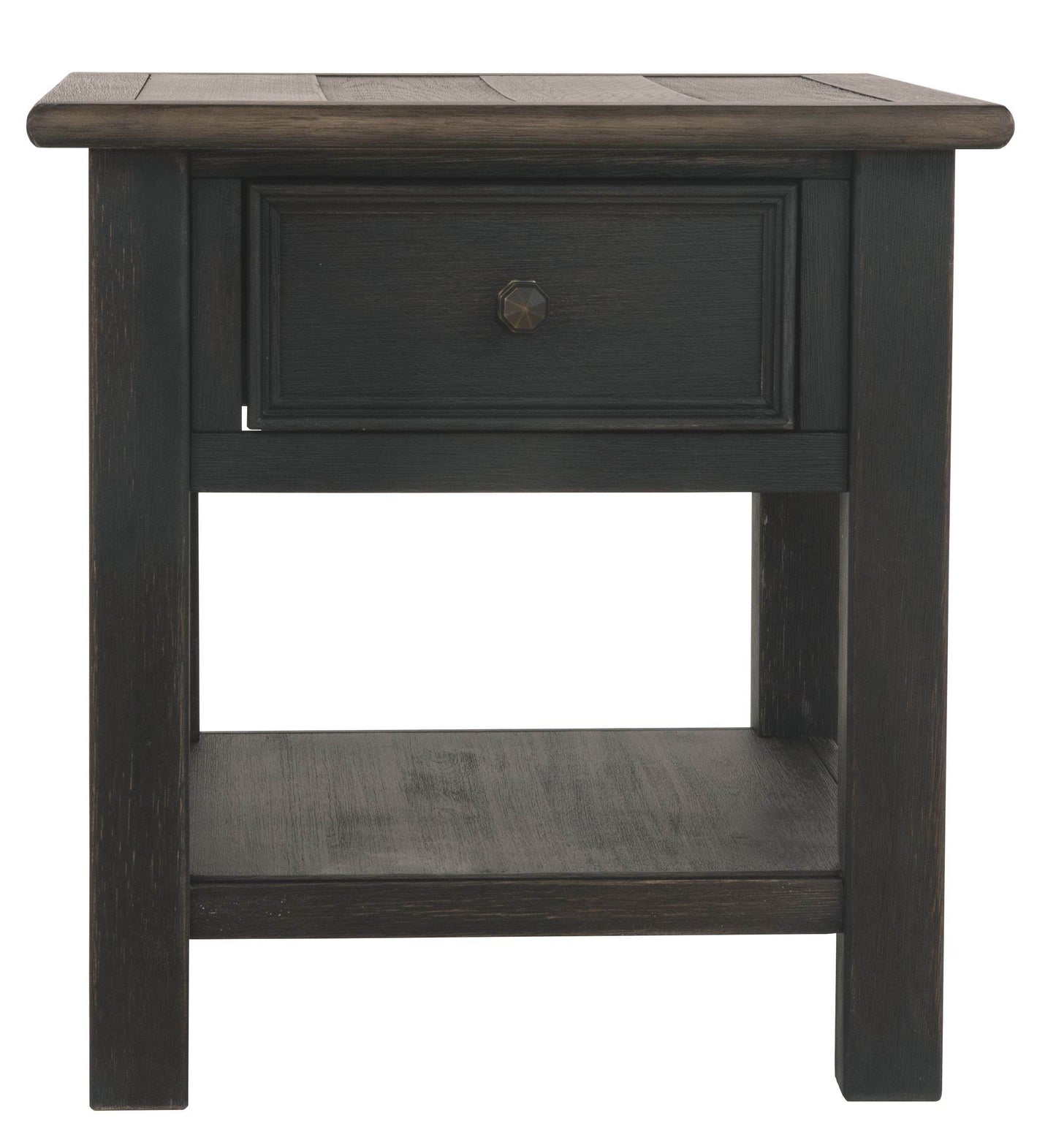Tyler Creek - Grayish Brown / Black - Rectangular End Table - Forward Furniture