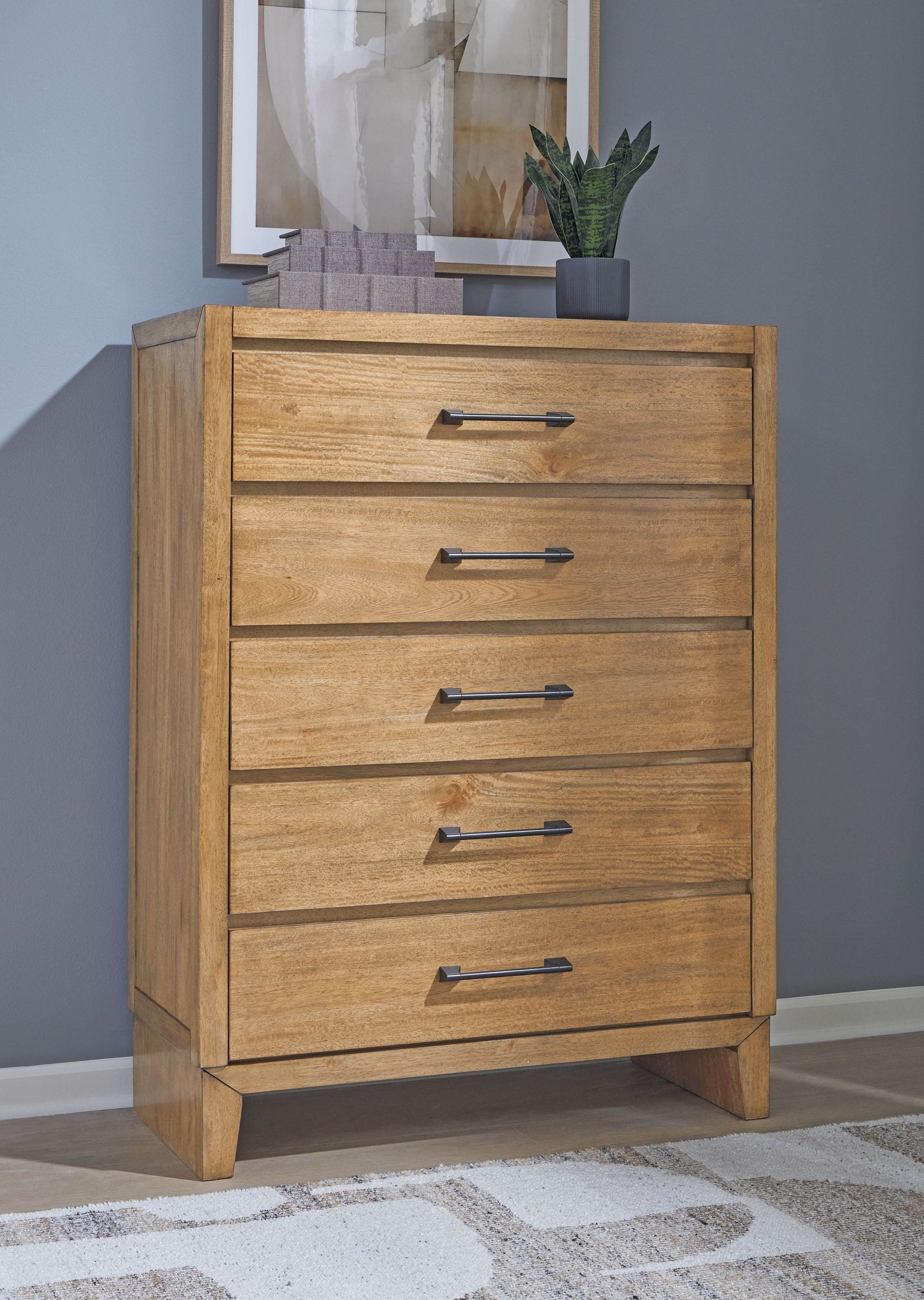 Sherbana - Light Brown - Five Drawer Chest - Forward Furniture