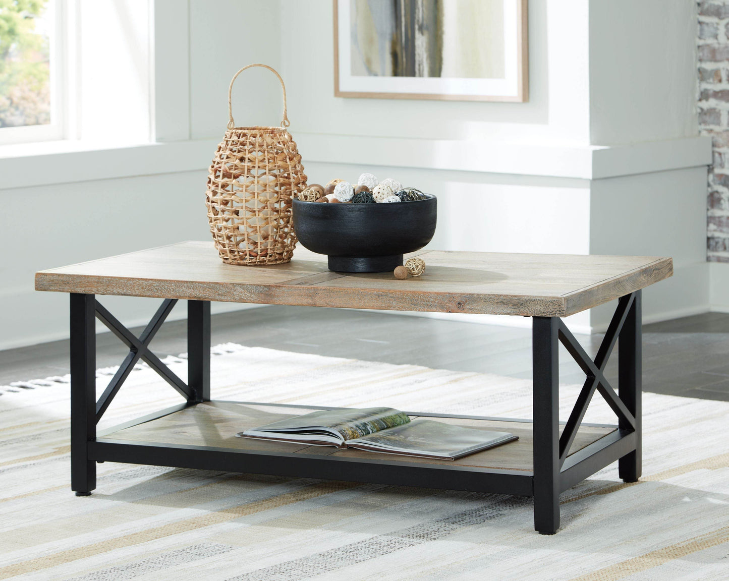 Bristenfort - Brown / Black - Rectangular Cocktail Table - Forward Furniture