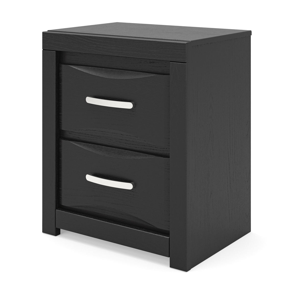 Stabotta - Two Drawer Night Stand - Black, photo 3