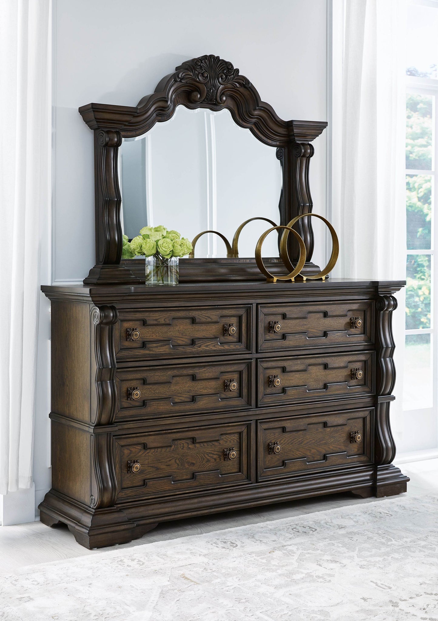 Maylee - Dark Brown - Dresser And Mirror - Forward Furniture