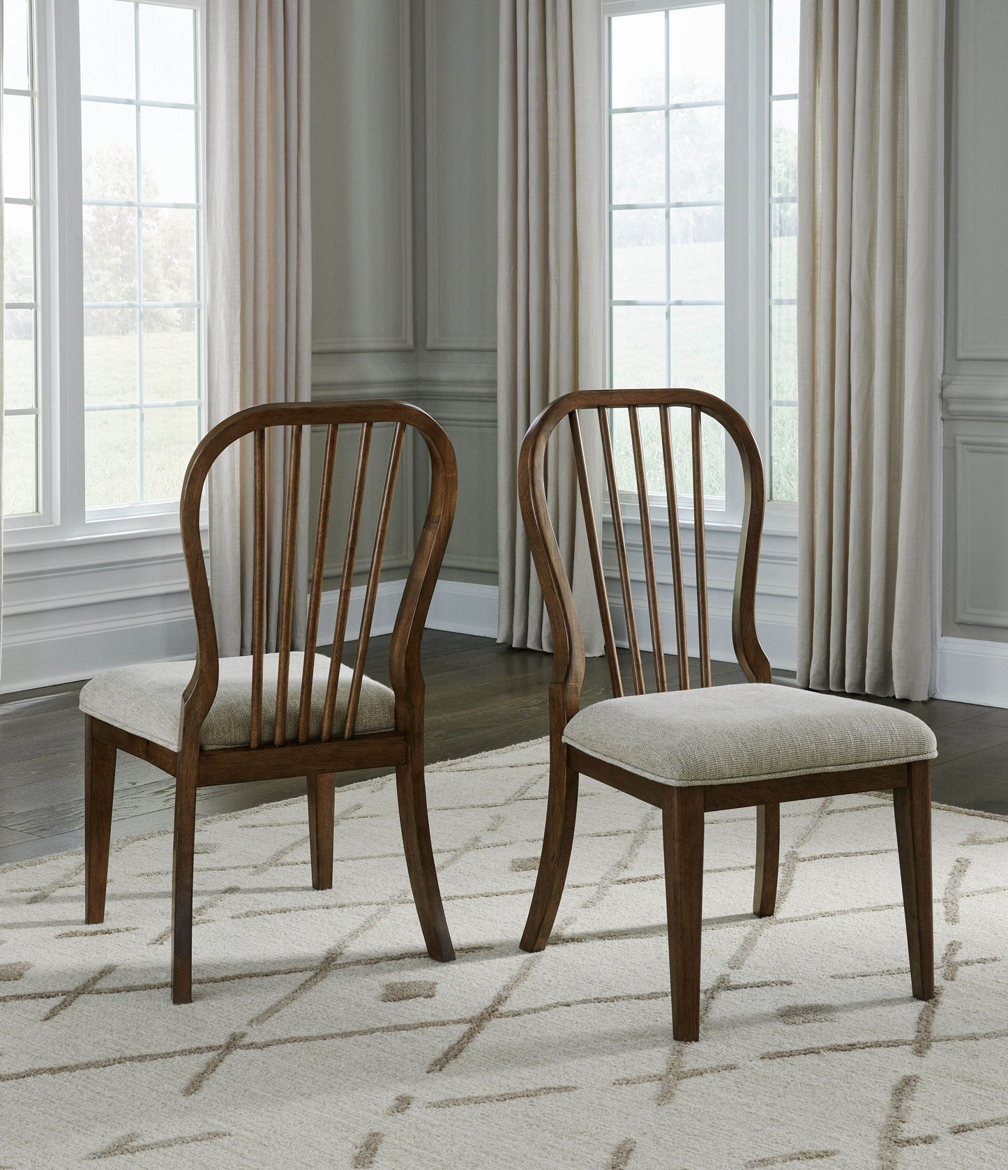 Sturlayne - Brown - Dining Upholstered Side Chair (Set of 2) - Spindleback - Forward Furniture